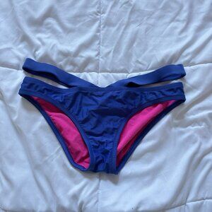 Profile By Blush Womens Size Medium Blue Swimsuit Bikini Bottom Beach Summer